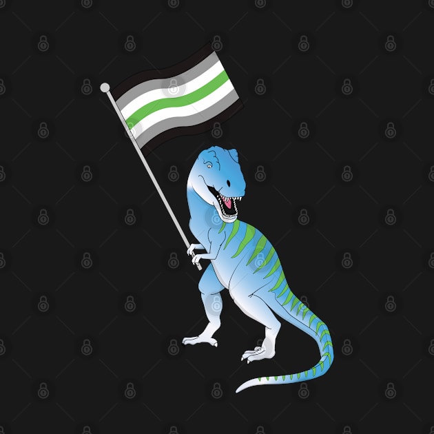 Agender Flag Dinosaur LGBTQIA Pan Pride LGBT Nonbinary Decal by Shirtsurf