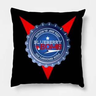 Blueberry Bomb Soda Cap Pillow