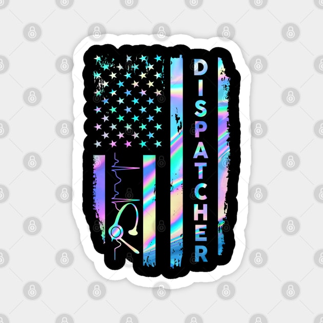 Dispatcher Flag USA Magnet by arlenawyron42770