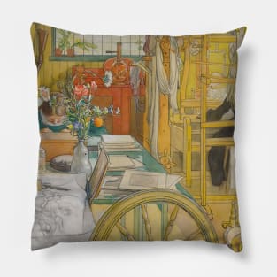 The Workshop by Carl Larsson Pillow