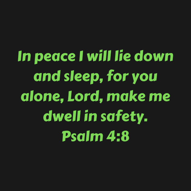 Bible Verse Psalm 4:8 by Prayingwarrior