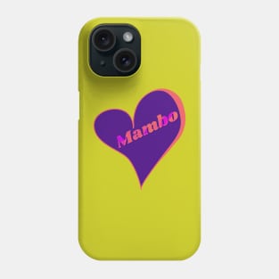 Mambo Retro Heart in purple, hot pink colors Phone Case