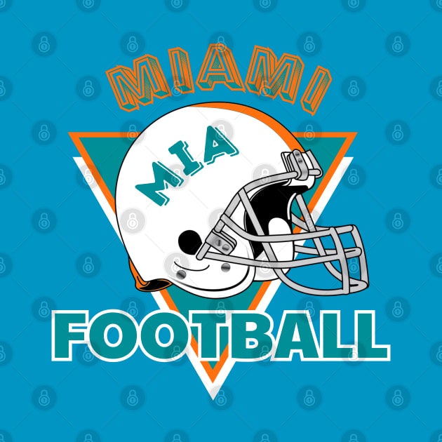 Miami Football Vintage Style by Borcelle Vintage Apparel 