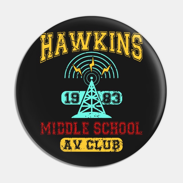 Stranger Things Tee - Hawkins AV Club 1 Pin by mixkenzieart2017