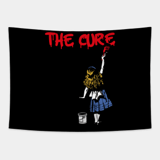 the cure red paint Tapestry