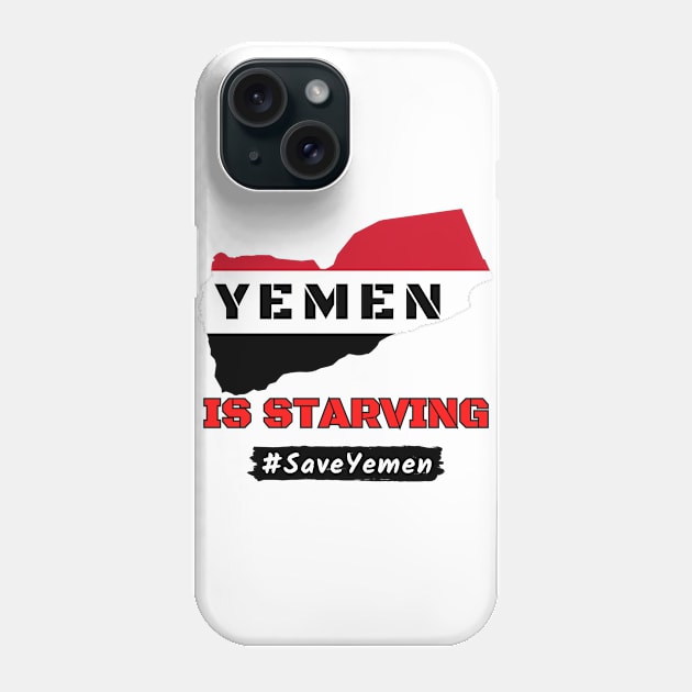 Yemen is starving - Yemen map and flag colors Phone Case by Try It