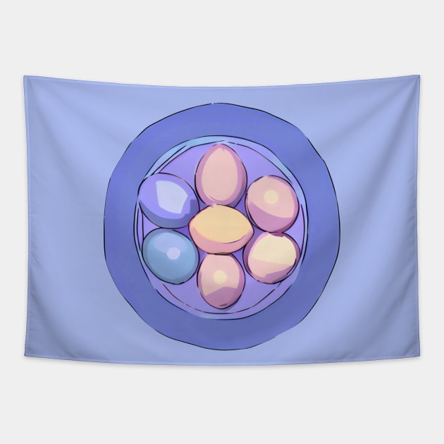 Family Memories: Making Easter Eggs 3 (MD23ETR014c) Tapestry by Maikell Designs