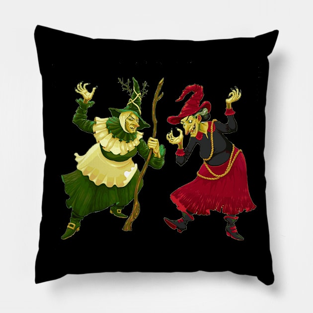 Witchy Witches Pillow by Morrigan Austin