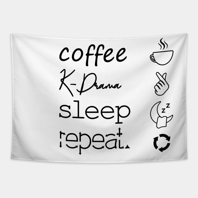 coffee k drama sleep repeat Tapestry by IRIS