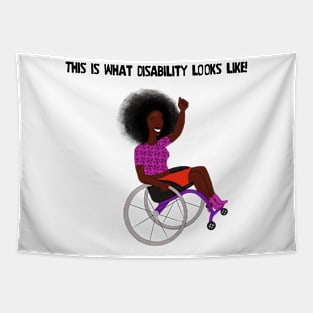 This Is What Disability Looks Like Purple Wheelchair Tapestry