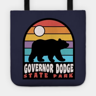 Governor Dodge State Park Camping Wisconsin Bear Retro Tote