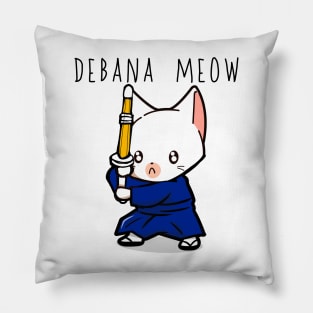 Kendo cats tshirt Pillow