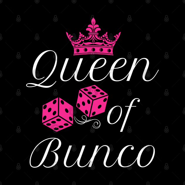 Queen of Bunco Party Girl Pink Dice Bunco Night by MalibuSun