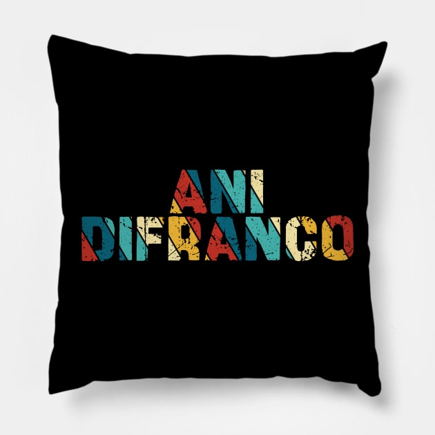 Retro Color - Ani Difranco Pillow by Arestration