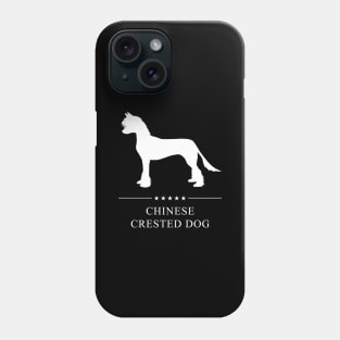 Chinese Crested Dog White Silhouette Phone Case