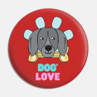 Love dog my family Pin