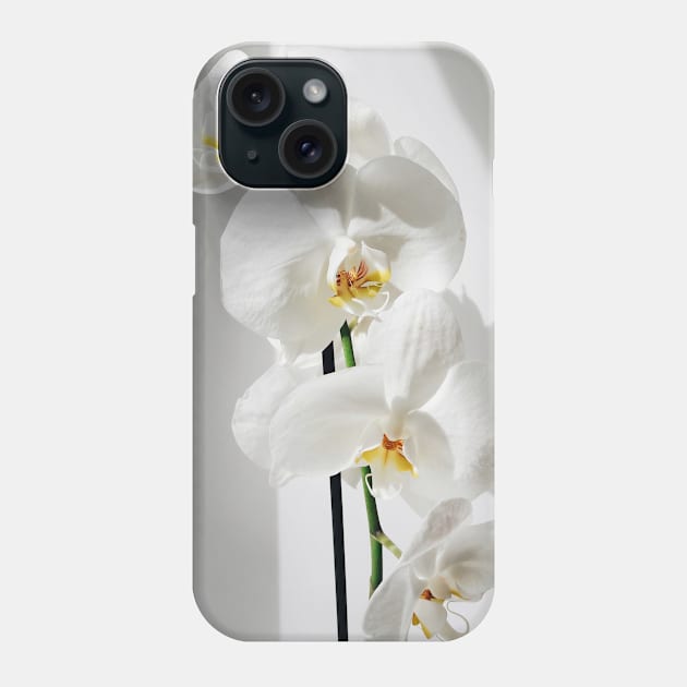 Elegant White Orchid Phone Case by NewburyBoutique