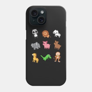 Hand drawn animals cute Phone Case