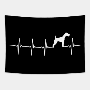 Terrier Heartbeat Gift For Terrier Lovers Tapestry