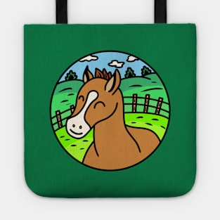 Cute cartoon horse Tote