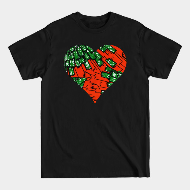 Discover African Fabric Print Love Heart/ Ankara Fabric Print Love Heart - African - T-Shirt