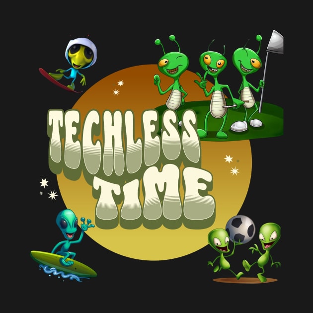 Techless Time Alien TShirt by UnpluggedLife