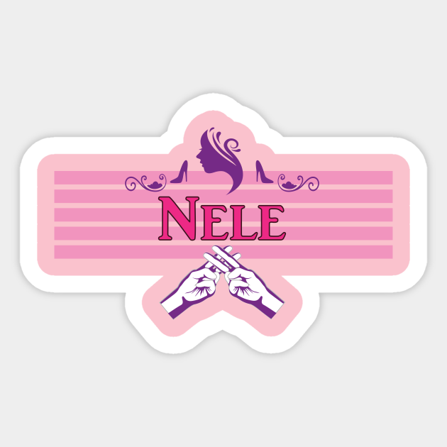 Lady Nele Design Nele Nala Myname Name Handhashtag Girl Sticker Teepublic Women company name ideas list. teepublic
