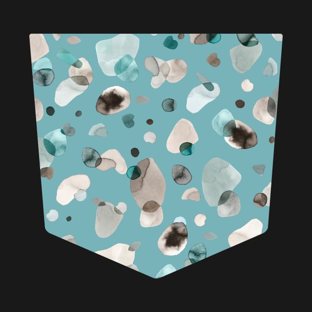 Pocket - Pebbles Terrazo Pale Teal by ninoladesign