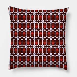 Retro Gemstone Ruby Red Pattern Pillow