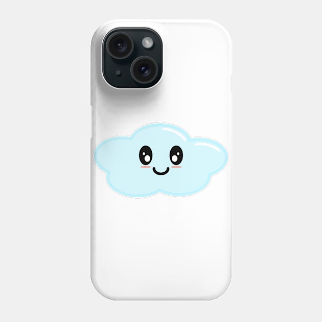 Kawaii Cute Cloud Character Phone Case by Kelly Gigi