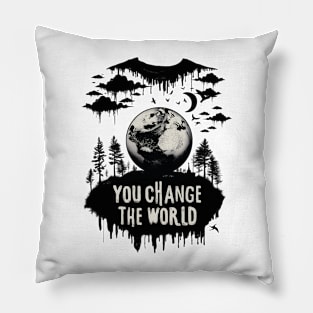 The Earth Day Graphic T-Shirt 02 Pillow