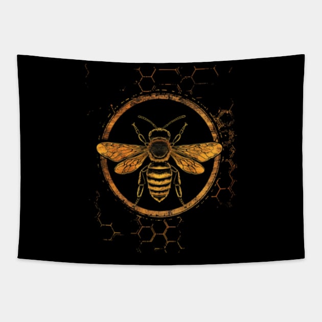 Mysteries Of Hardworking Bees Tapestry by Deion Christiansen