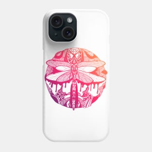 Sunset Sky Circle of the Dragonfly Phone Case