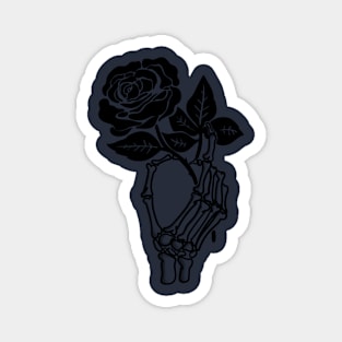 Rose in Skeleton Hand Magnet