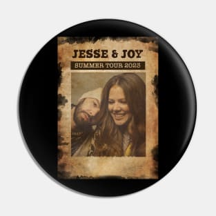 Vintage Old Paper 80s Style Jesse and Joy // summer tour 2023 Pin