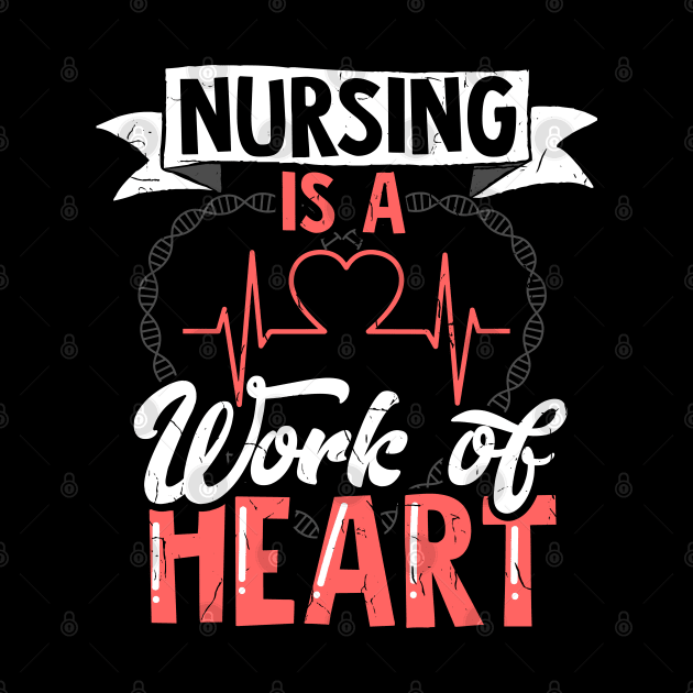 Nursing Is A Work Of Heart| Nurse Practitioner Gifts by GigibeanCreations