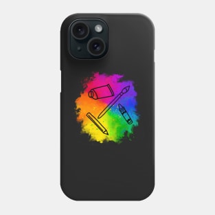 Colorful Art Supplies Phone Case