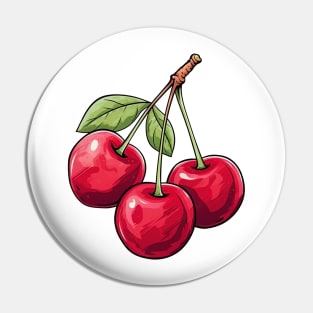 Cherry Illustration Pin