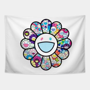 TAKASHI MURAKAMI HAPPY SMILING FLOWER Tapestry