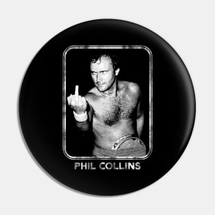 Phil Collins -- Aesthetic Fan Art Retro Style Pin