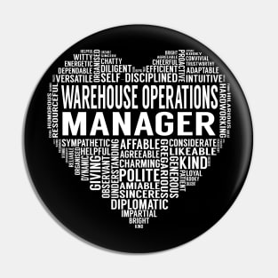 Warehouse Operations Manager Heart Pin