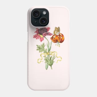 Spring Flowers Bouquet with Ribbon and Butterfly Phone Case