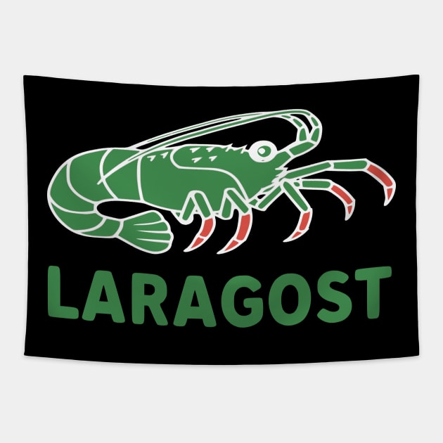 Green lobster Laragost Tapestry by ezioman