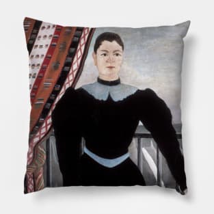 Portrait of a Woman by Henri Rousseau Pillow