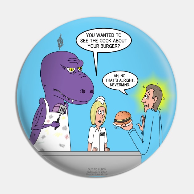 T-Rex Customer Service Pin by OutToLunch