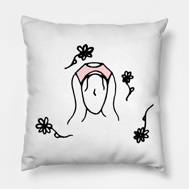 Flower Lady Pillow by A2Gretchen