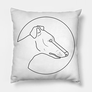 whippet dog Pillow