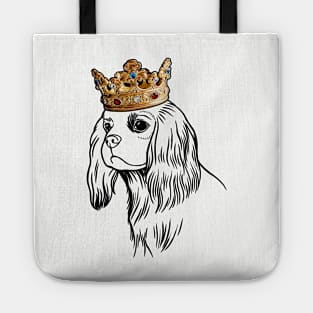 English Toy Spaniel Dog King Queen Wearing Crown Tote