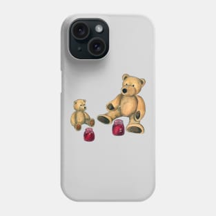 Cute bears with jam jars Phone Case