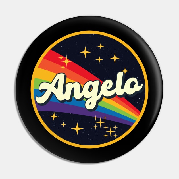 Angelo // Rainbow In Space Vintage Style Pin by LMW Art